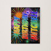 名「MITCHELL」、おもしろい「ハッピーバースデー」 ジグソーパズル (縦)