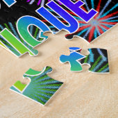 名「MONIQUE」、おもしろい「ハッピーバースデー」 ジグソーパズル (側面)