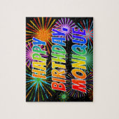 名「MONIQUE」、おもしろい「ハッピーバースデー」 ジグソーパズル (縦)