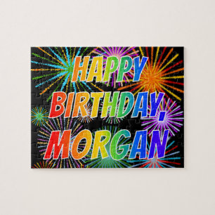 名「MORGAN」、おもしろい「ハッピーバースデー」 ジグソーパズル