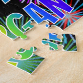 名「MORGAN」、おもしろい「ハッピーバースデー」 ジグソーパズル (側面)