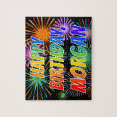 名「MORGAN」、おもしろい「ハッピーバースデー」 ジグソーパズル (縦)