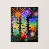 名「MYA」、おもしろい「ハッピーバースデー」 ジグソーパズル (縦)