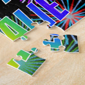 名「NATALIE」、おもしろい「ハッピーバースデー」 ジグソーパズル (側面)