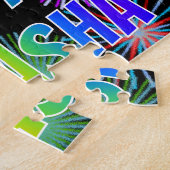 名「NATASHA」、おもしろい「ハッピーバースデー」 ジグソーパズル (側面)