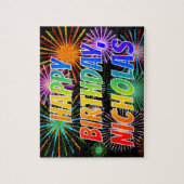 名「NICHOLAS」、おもしろい「ハッピーバースデー」 ジグソーパズル (縦)