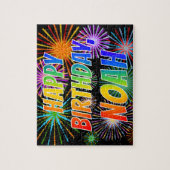 名「NOAH」、おもしろい「ハッピーバースデー」 ジグソーパズル (縦)