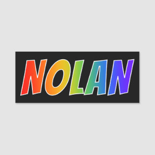 名"NOLAN": おもしろいの虹の着色 名札