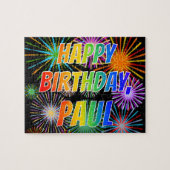 名「PAUL」、おもしろい「ハッピーバースデー」 ジグソーパズル (横)