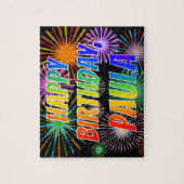 名「PAULA」、おもしろい「ハッピーバースデー」 ジグソーパズル (縦)