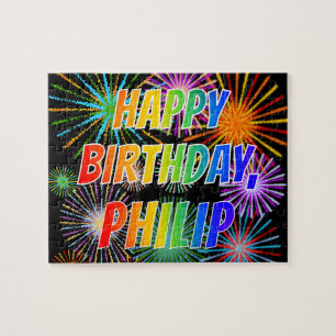 名「PHILIP」、おもしろい「ハッピーバースデー」 ジグソーパズル