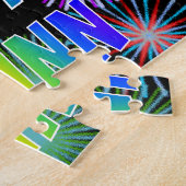 名「QUINN」、おもしろい「ハッピーバースデー」 ジグソーパズル (側面)