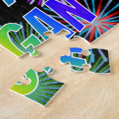 名「REAGAN」、おもしろい「ハッピーバースデー」 ジグソーパズル (側面)