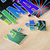 名「REGINA」、おもしろい「ハッピーバースデー」 ジグソーパズル (側面)