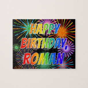 名「ROMAN」、おもしろい「ハッピーバースデー」 ジグソーパズル