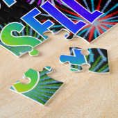 名「RUSSELL」、おもしろい「ハッピーバースデー」 ジグソーパズル (側面)