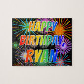 名「RYAN」、おもしろい「ハッピーバースデー」 ジグソーパズル (横)