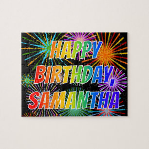 名「SAMANTHA」、おもしろい「ハッピーバースデー」 ジグソーパズル