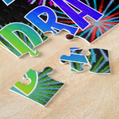 名「SANDRA」、おもしろい「ハッピーバースデー」 ジグソーパズル (側面)