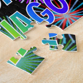 名「SANTIAGO」、おもしろい「ハッピーバースデー」 ジグソーパズル (側面)