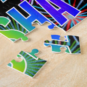 名「SASHA」、おもしろい「ハッピーバースデー」 ジグソーパズル (側面)