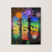 名「SEAN」、おもしろい「ハッピーバースデー」 ジグソーパズル (縦)