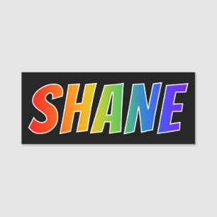名"SHANE": おもしろいの虹の着色 名札