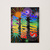 名「SHANE」、おもしろい「ハッピーバースデー」 ジグソーパズル (縦)