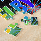 名"SHELBY"、おもしろい"ハッピーバースデー" ジグソーパズル (側面)