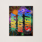 名"SHELBY"、おもしろい"ハッピーバースデー" ジグソーパズル (縦)