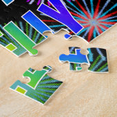 名"SHELLY"、おもしろい"ハッピーバースデー" ジグソーパズル (側面)