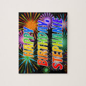 名「STEPHANIE」、おもしろい「ハッピーバースデー」 ジグソーパズル (縦)