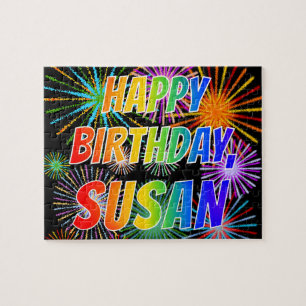 名「SUSAN」、おもしろい「ハッピーバースデー」 ジグソーパズル