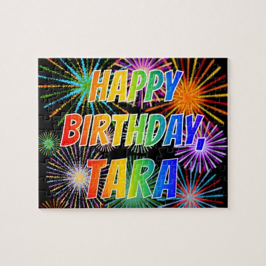 名「TARA」、おもしろい「ハッピーバースデー」 ジグソーパズル (横)