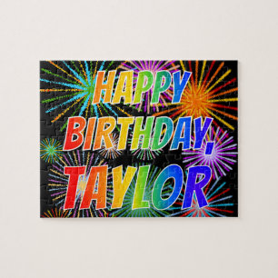 名「TAYLOR」、おもしろい「ハッピーバースデー」 ジグソーパズル