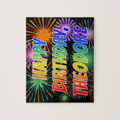 名「THEODORE」、おもしろい「ハッピーバースデー」 ジグソーパズル (縦)