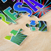 名「THERESA」、おもしろい「ハッピーバースデー」 ジグソーパズル (側面)