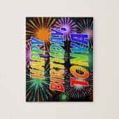 名「TONYA」、おもしろい「ハッピーバースデー」 ジグソーパズル (縦)