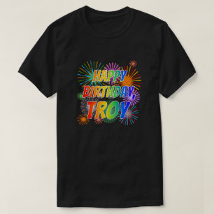 名「TROY」、おもしろい「ハッピーバースデー」 Tシャツ