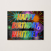 名「WHITNEY」、おもしろい「ハッピーバースデー」 ジグソーパズル (横)