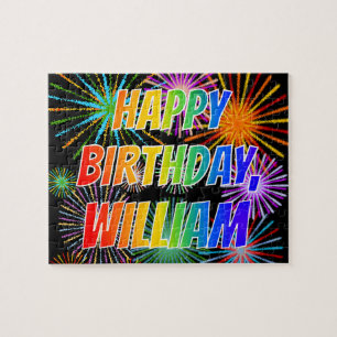 名「WILLIAM」、おもしろい「ハッピーバースデー」 ジグソーパズル