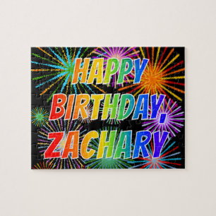 名「ZACHARY」、おもしろい「ハッピーバースデー」 ジグソーパズル