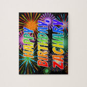 名「ZACHARY」、おもしろい「ハッピーバースデー」 ジグソーパズル (縦)