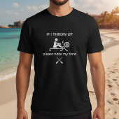 吐いた時は計測時間を記録してください ローイング Tシャツ