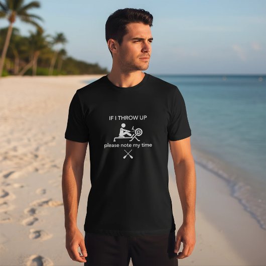 吐いた時は計測時間を記録してください ローイング Tシャツ