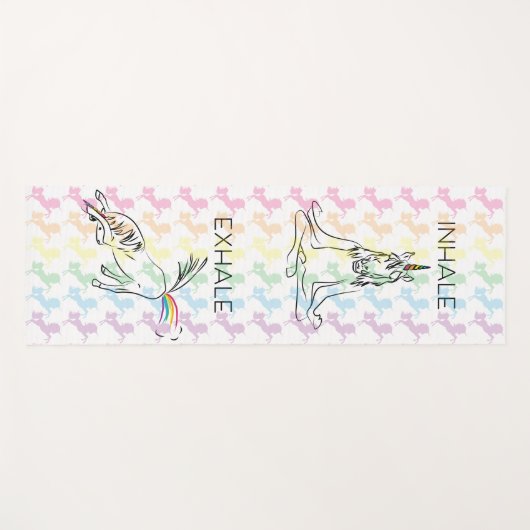 吐き出しますヨガ/めい想のユニコーンを吸い込んで下さい ヨガマット (正面(横))