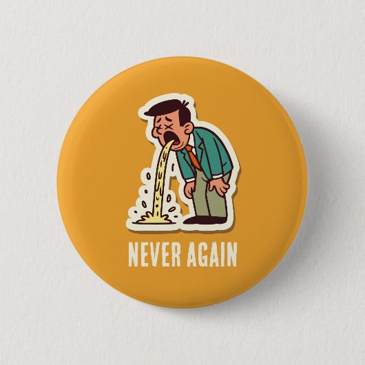 吐く 缶バッジ (正面)