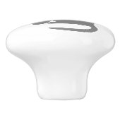 向かい合った灰色の離れ猫 セラミックノブ (側面)