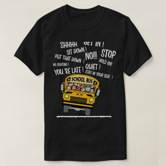 向けおもしろいのスクーカッコいいルバスドライバー Tシャツ (デザイン正面)