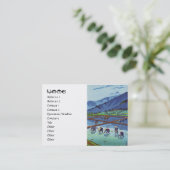 向こうずねのhangaの景色を植えるShiro笠松町の米 名刺 (スタンド正面)